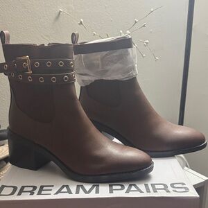 Dream Pairs Women's Chocolate Ankle Booties